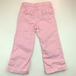 Girls Gymboree, pink denim pants, adjustable, inside leg: 33 cm, FUC, size 3,  