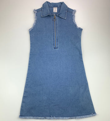 Girls Miss Understood, blue stretchy denim casual dress, EUC, size 8, L: 7 cm