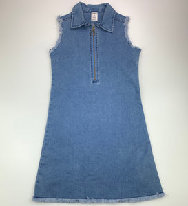 Girls Miss Understood, blue stretchy denim casual dress, EUC, size 8, L: 7 cm