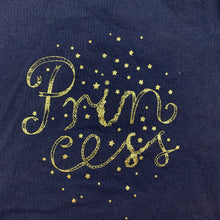 Load image into Gallery viewer, Girls Target, navy cotton t-shirt top, Princess, GUC, size 00,  