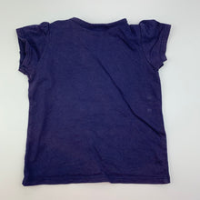 Load image into Gallery viewer, Girls Target, navy cotton t-shirt top, Princess, GUC, size 00,  