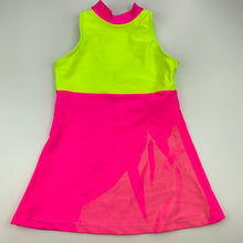 Load image into Gallery viewer, Girls House of Priscilla, fluoro yellow &amp; pink dance top, L: 46 cm, GUC, size 6,  