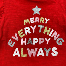 Load image into Gallery viewer, Girls Dymples, red cotton Christmas t-shirt top, GUC, size 000,  