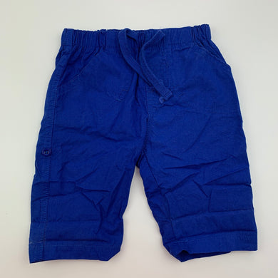 Boys Sprout, lightweight cotton pants, elasticated, GUC, size 000,  