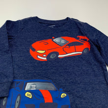 Load image into Gallery viewer, Boys Carters, navy marle long sleeve top, sloths, GUC, size 0,  