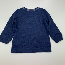 Load image into Gallery viewer, Boys Carters, navy marle long sleeve top, sloths, GUC, size 0,  