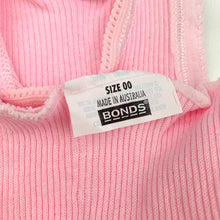 Load image into Gallery viewer, Girls Bonds, pink ribbed cotton singlet top, EUC, size 00,  