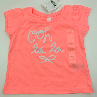 Girls Dymples, pink t-shirt top, NEW, size 00,  