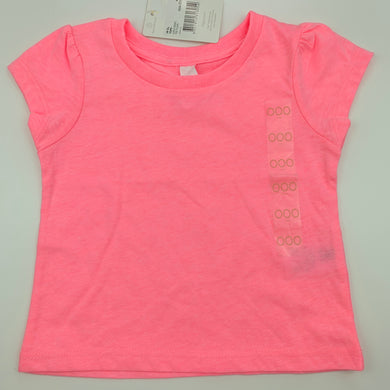 Girls Dymples, pink marle t-shirt top, NEW, size 000,  