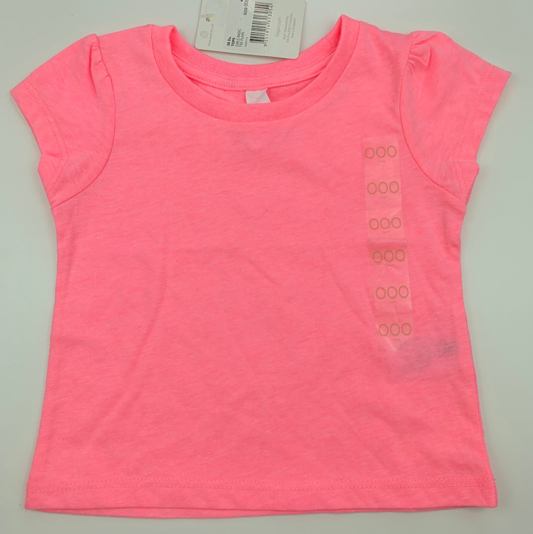 Girls Dymples, pink marle t-shirt top, NEW, size 000,  