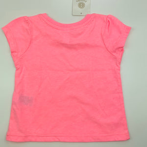 Girls Dymples, pink marle t-shirt top, NEW, size 000,  