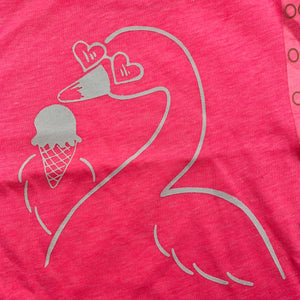 Girls Dymples, bright pink t-shirt top, swan, NEW, size 000,  