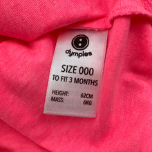 Load image into Gallery viewer, Girls Dymples, bright pink t-shirt top, swan, NEW, size 000,  