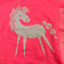 Load image into Gallery viewer, Girls Dymples, bright pink t-shirt top, Unicorn, NEW, size 00,  