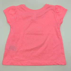 Girls Dymples, pink t-shirt top, pear, never worn, EUC, size 00,  