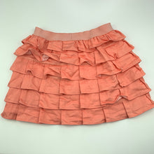 Load image into Gallery viewer, Girls Target, coral tiered skirt, elasticated, L: 29.5 cm, FUC, size 7,  