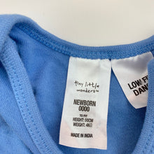 Load image into Gallery viewer, Boys Tiny Little Wonders, soft cotton bodysuit, romper, EUC, size 0000,  