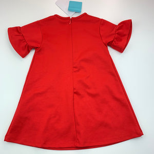 Girls Prenatal, red stretchy party dress, hearts, NEW, size 1, L: 44 cm