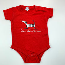 Load image into Gallery viewer, Boys JHK, red cotton bodysuit, romper, dog, FUC, size 6 months,  