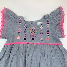 Load image into Gallery viewer, Girls Fox &amp; Finch, embroidered lightweight cotton dress, EUC, size 00, L: 36 cm