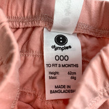 Load image into Gallery viewer, Girls Dymples, pink ruffle leggings, bottoms, EUC, size 000,  