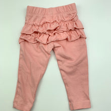 Load image into Gallery viewer, Girls Dymples, pink ruffle leggings, bottoms, EUC, size 000,  