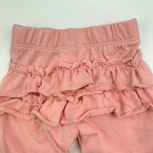 Girls Dymples, pink ruffle leggings, bottoms, EUC, size 000,  