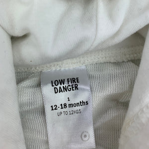 unisex Target, cotton lined hooded fleece coverall, romper, EUC, size 1,  