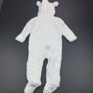 unisex Target, cotton lined hooded fleece coverall, romper, EUC, size 1,  