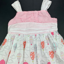 Load image into Gallery viewer, Girls Sprout, lined lightweight cotton summer dress, FUC, size 0, L: 44 cm