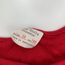 Load image into Gallery viewer, Girls Zara, red cotton long sleeve top, dance, L: 50 54 cm, EUC, size 10,  