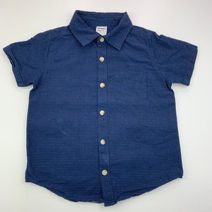 Boys Anko, navy cotton short sleeve shirt, FUC, size 2,  