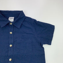 Load image into Gallery viewer, Boys Anko, navy cotton short sleeve shirt, FUC, size 2,  