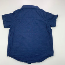 Load image into Gallery viewer, Boys Anko, navy cotton short sleeve shirt, FUC, size 2,  