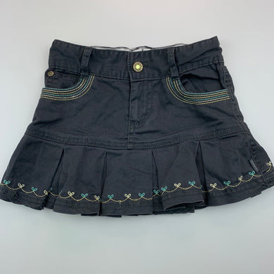 Girls Pumpkin Patch, embroidered stretch cotton skirt, adjustable, L: 23 cm, FUC, size 2,  