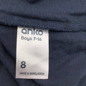 Boys Anko, navy cotton tank top, EUC, size 8,  