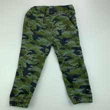 Load image into Gallery viewer, Boys Dymples, khaki camo print cotton pants, elasticated, EUC, size 1,  