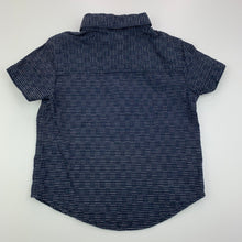 Load image into Gallery viewer, Boys H&amp;T, navy cotton short-sleeved shirt, EUC, size 1,  