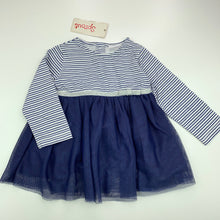 Load image into Gallery viewer, Girls Sprout, lined cotton &amp; tulle party dress, NEW, size 000, L: 35 cm