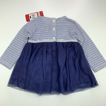 Load image into Gallery viewer, Girls Sprout, lined cotton &amp; tulle party dress, NEW, size 000, L: 35 cm