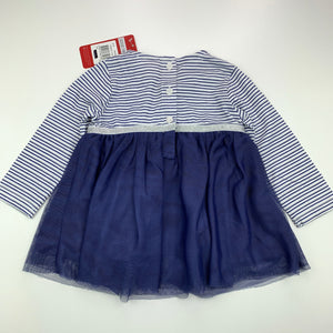Girls Sprout, lined cotton & tulle party dress, NEW, size 000, L: 35 cm