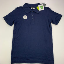 Load image into Gallery viewer, unisex B&amp;L, navy cotton school polo shirt, NEW, size 6,  