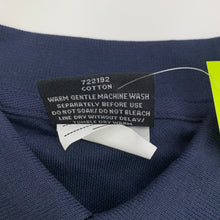Load image into Gallery viewer, unisex B&amp;L, navy cotton school polo shirt, NEW, size 6,  