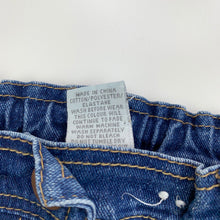 Load image into Gallery viewer, Girls Target, blue stretch denim jeans, adjustable, inside leg: 32 cm, GUC, size 2,  