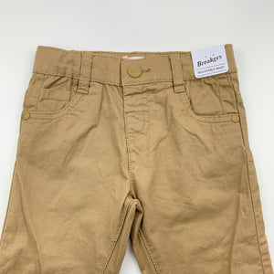 Boys Breakers, lightweight stretch cotton pants, adjustable, inside leg: 37 cm, never worn, EUC, size 2,  