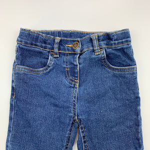Girls Anko, blue stretch denim jeans, adjustable, inside leg: 38 cm, GUC, size 3,  