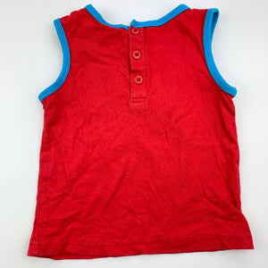 Boys Snooze Zone, cotton pyjama singlet top, EUC, size 1,  