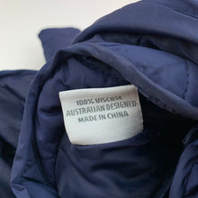 Load image into Gallery viewer, Boys Ouch, navy quilted hooded jacket, coat, GUC, size 00,  