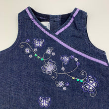 Load image into Gallery viewer, Girls Baby Baby, cotton lined embroidered casual dress, GUC, size 000, L: 32 cm