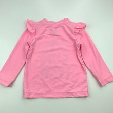 Load image into Gallery viewer, Girls Kids &amp; Co, long sleeve rashie, swim top, small mark on back, FUC, size 1,  